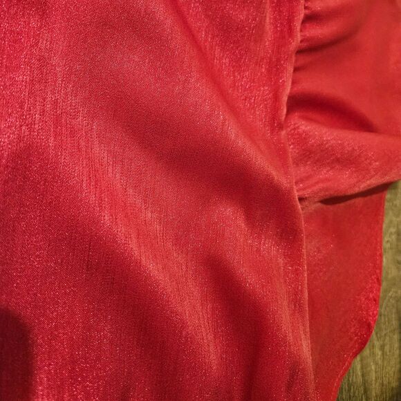 Rachael Parcell Zix Berry Pink Flutter Sleeve Ruffle Midi Dress Size 2 NWT - Picture 6 of 7